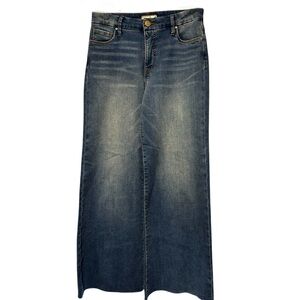 Kut From the Kloth Fringed Blue Jean Size 2 Karen Baby Bootcut Jeans